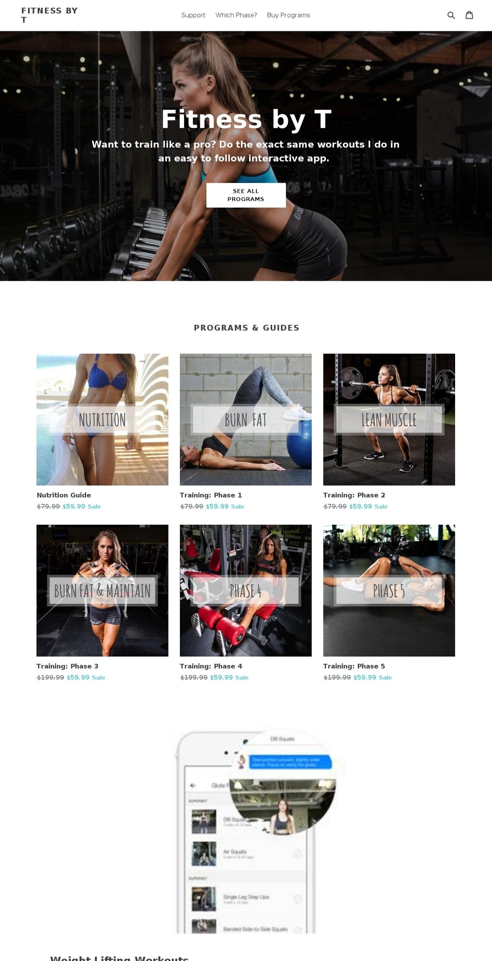 fitnessbytapp.com — Shopify storefront screenshot