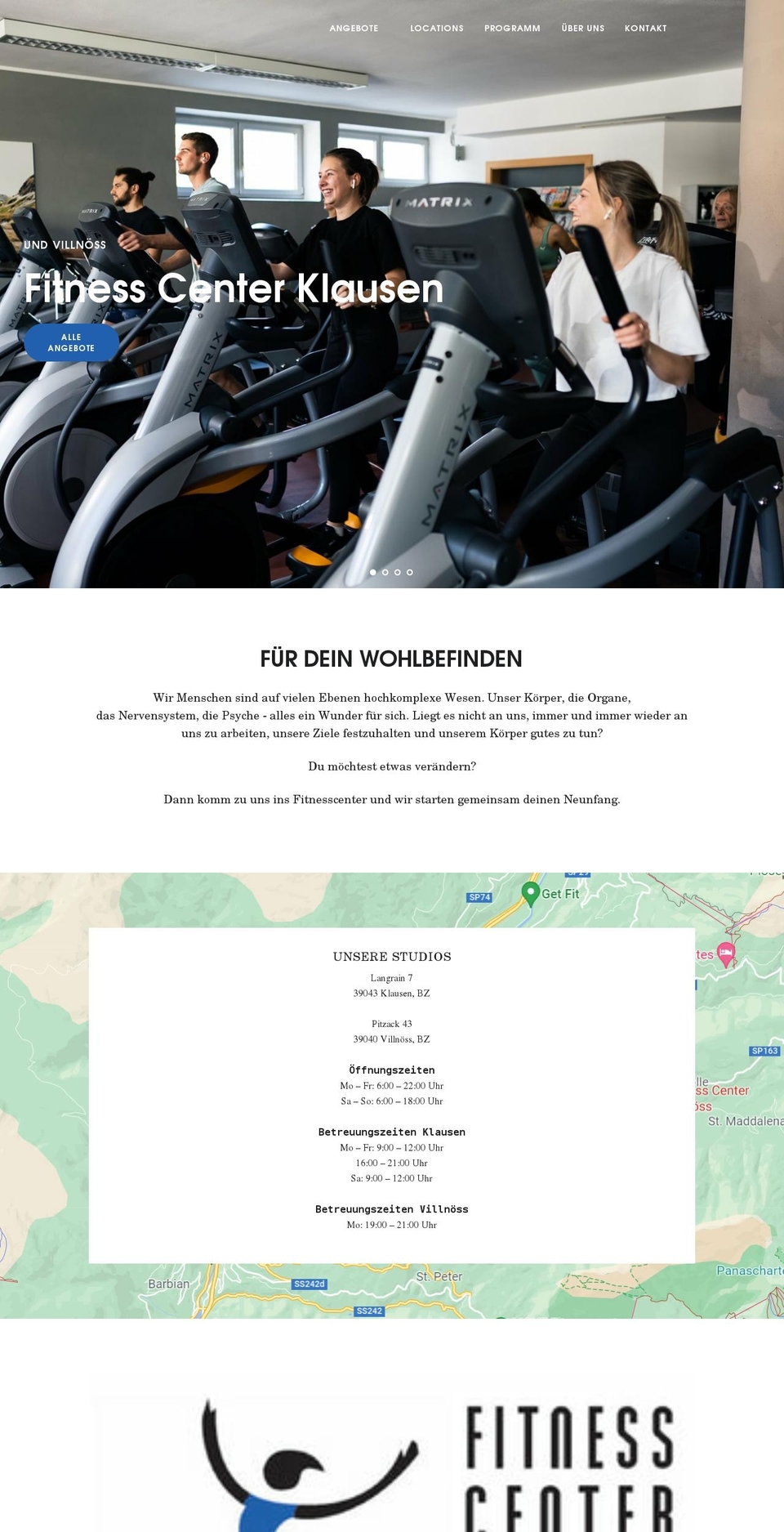 fitnesscenterklausen.com shopify website screenshot