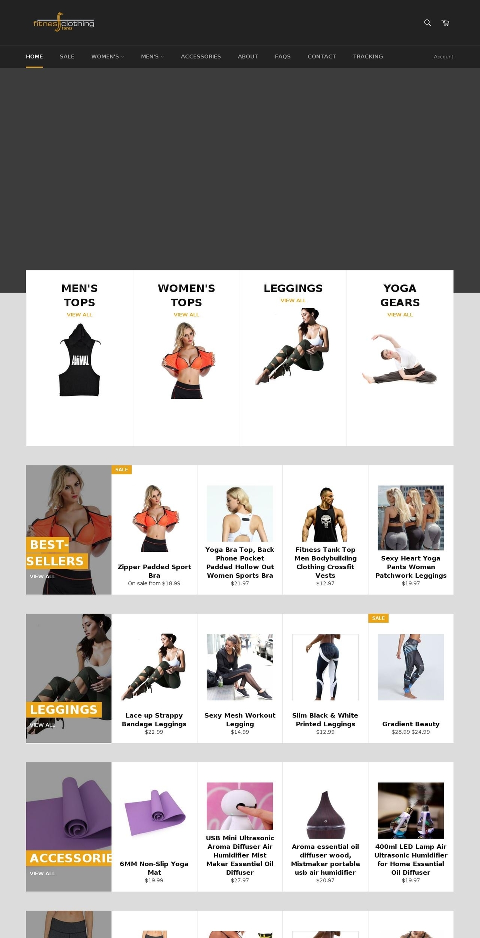 fitnessclothingstores.com — Shopify storefront screenshot