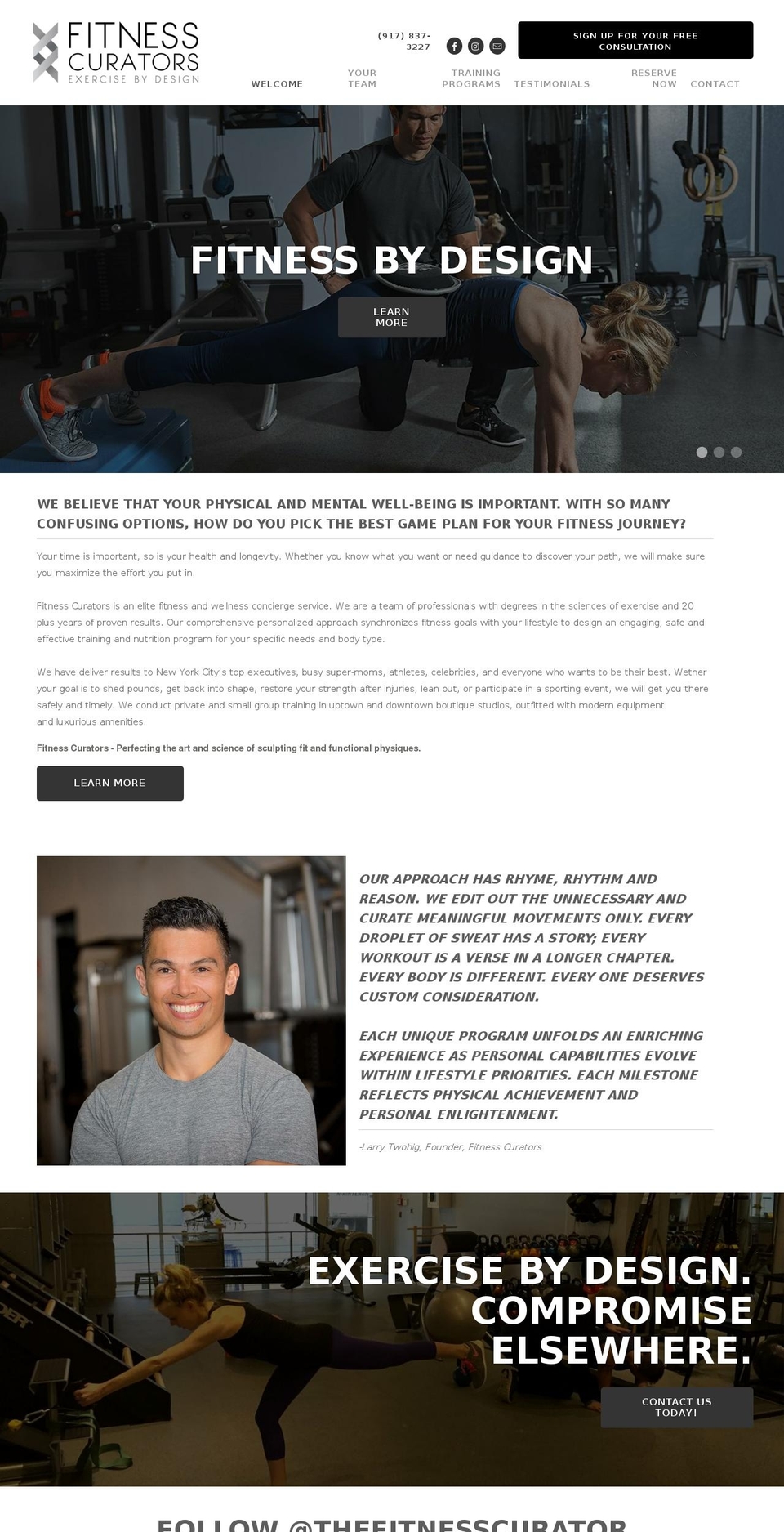 fitnesscurators.com shopify website screenshot