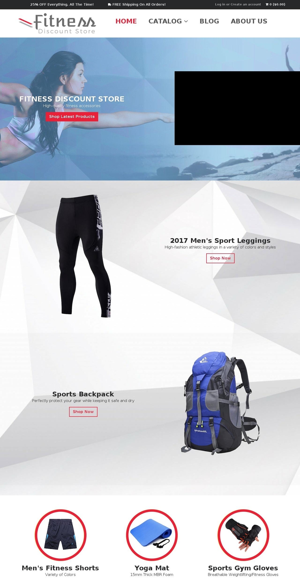 Madwire Theme Shopify theme site example fitnessdiscountstore.com