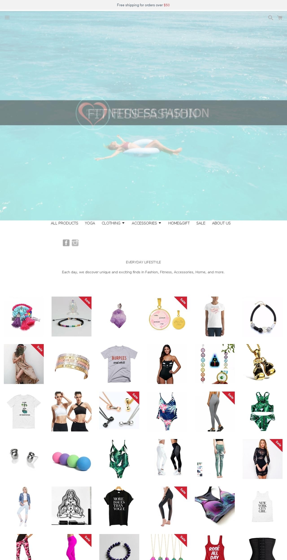 fitnessfashionfan.com — Shopify storefront screenshot