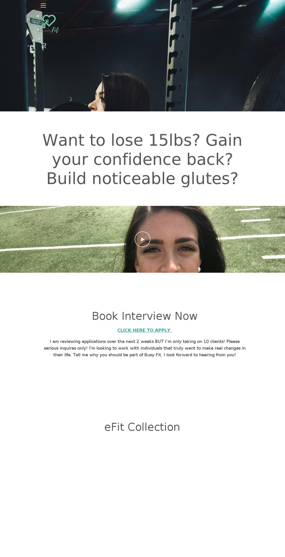 fitnessforbusywomen.com — Shopify storefront screenshot