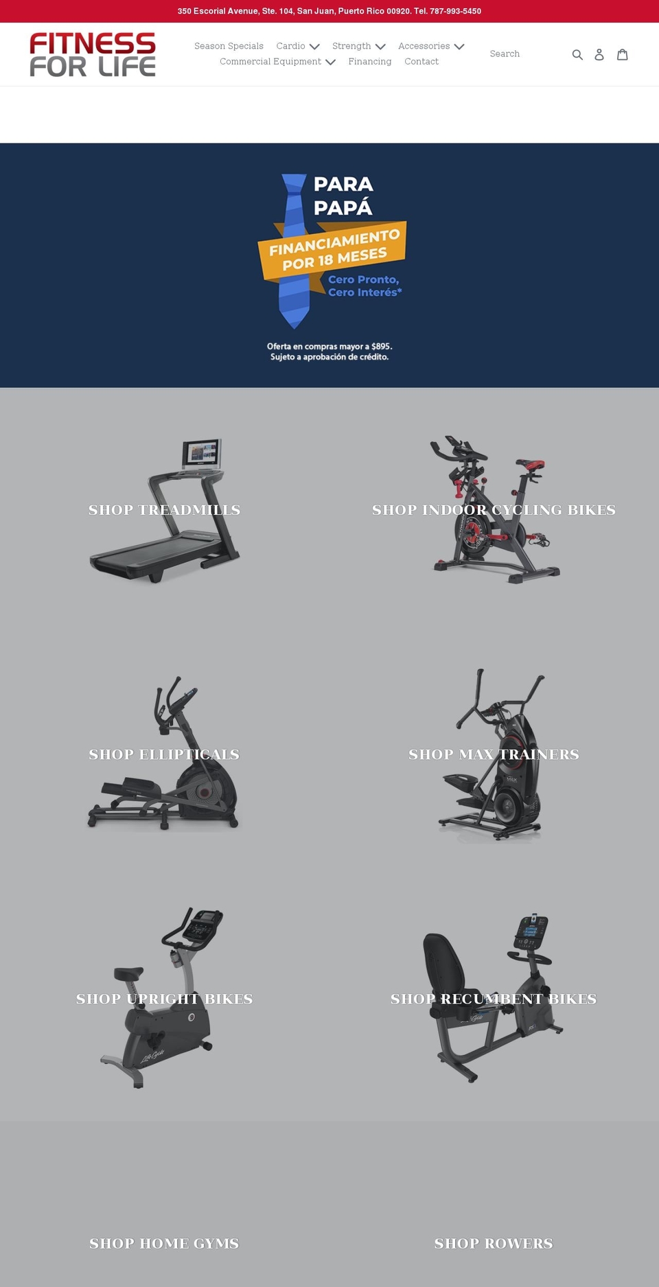 fitnessforlifepr.com shopify website screenshot