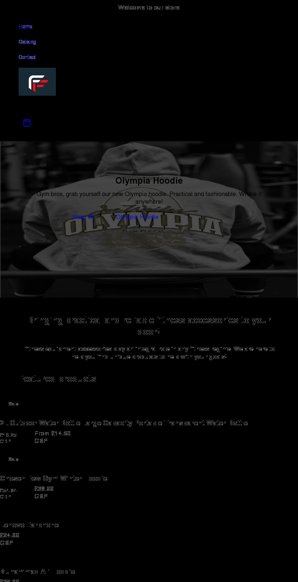 fitnessfreakzz.com shopify website screenshot