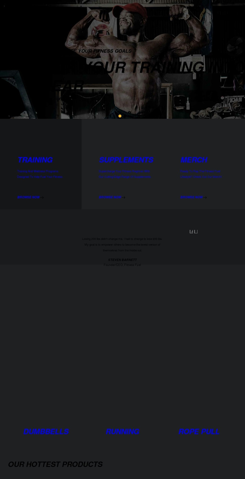 fitnessfuel.shop shopify website screenshot
