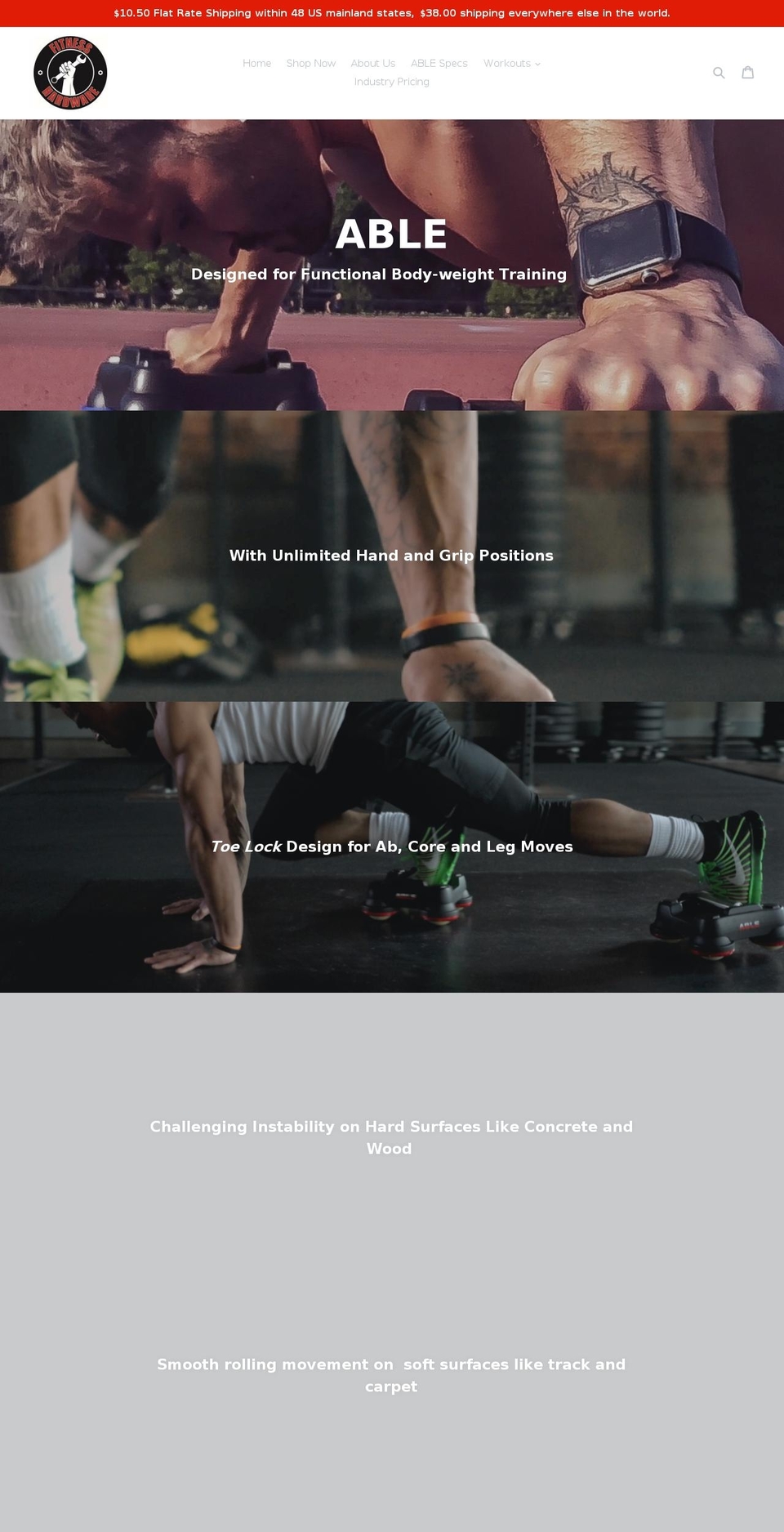 fitnesshardware.com shopify website screenshot
