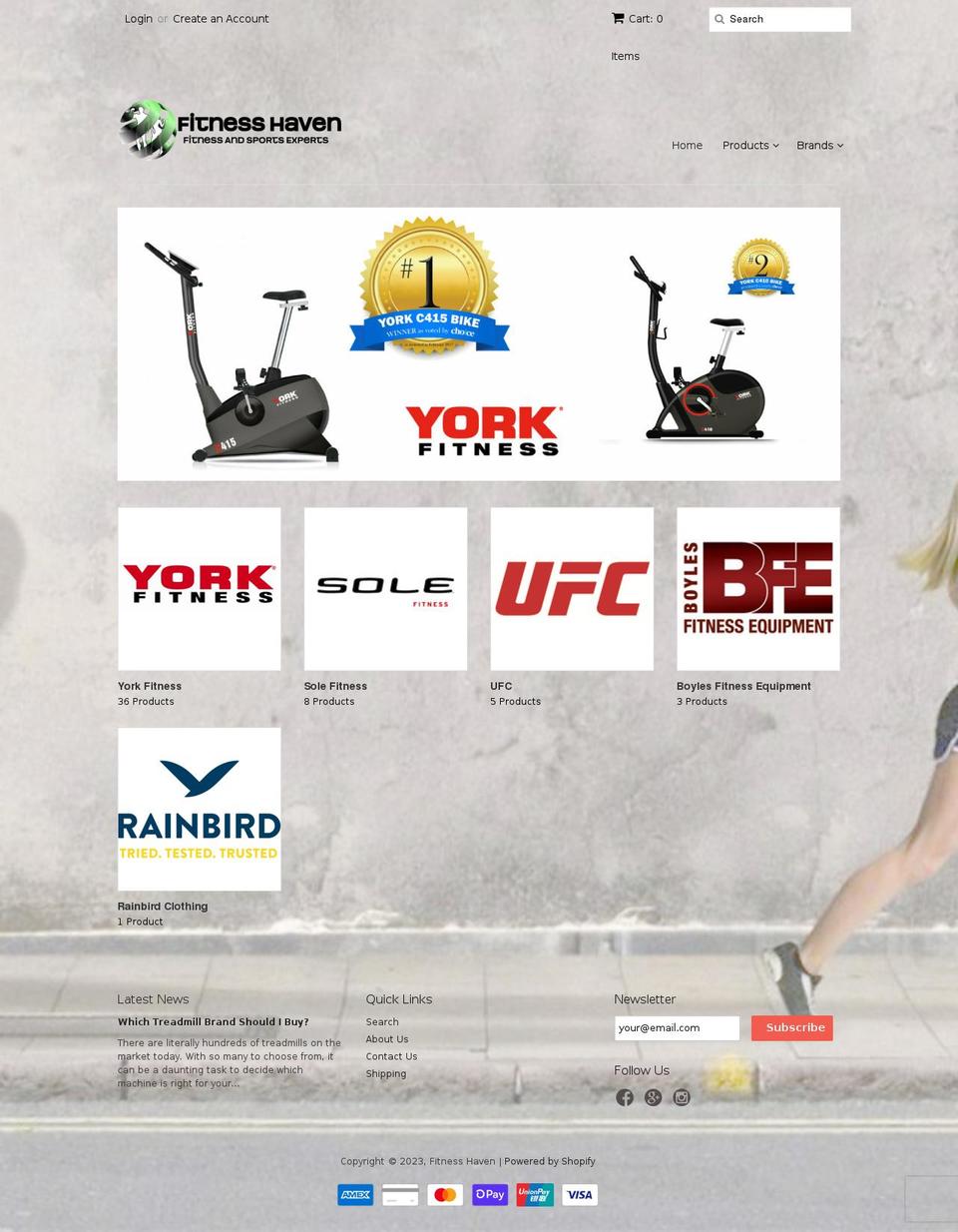 fitnesshaven.com.au shopify website screenshot