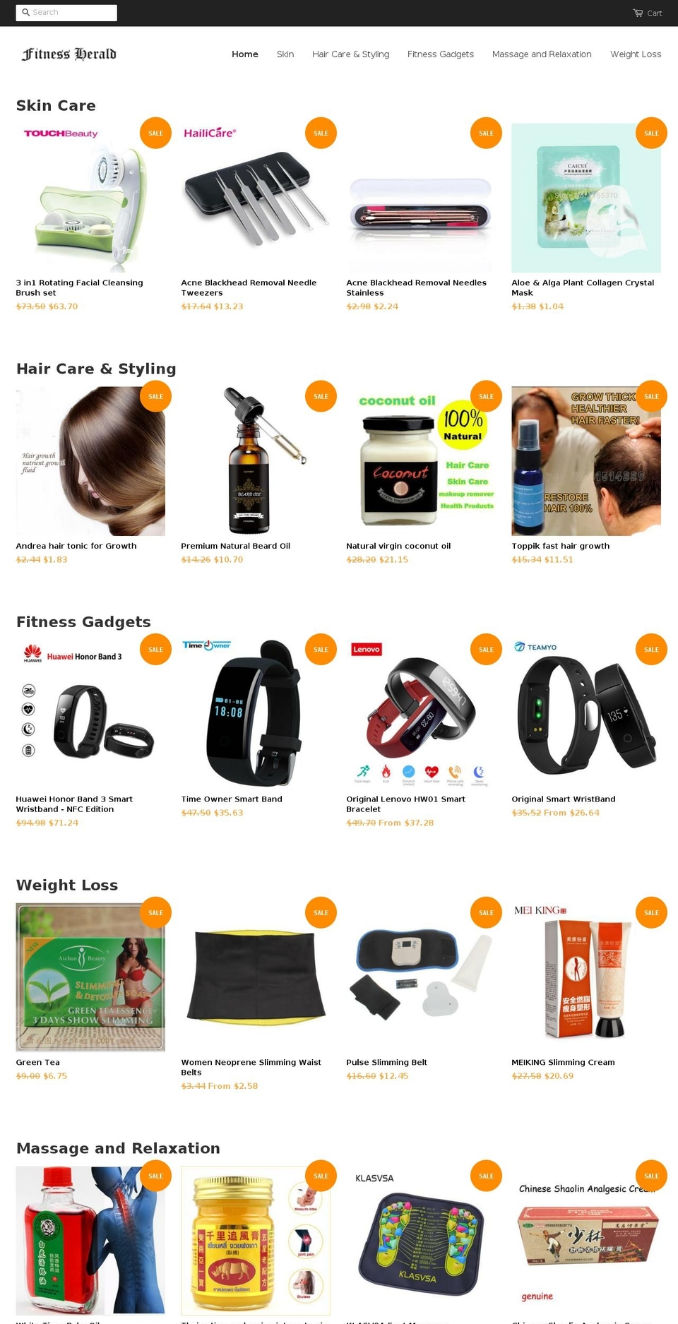 fitnessherald.com — Shopify storefront screenshot