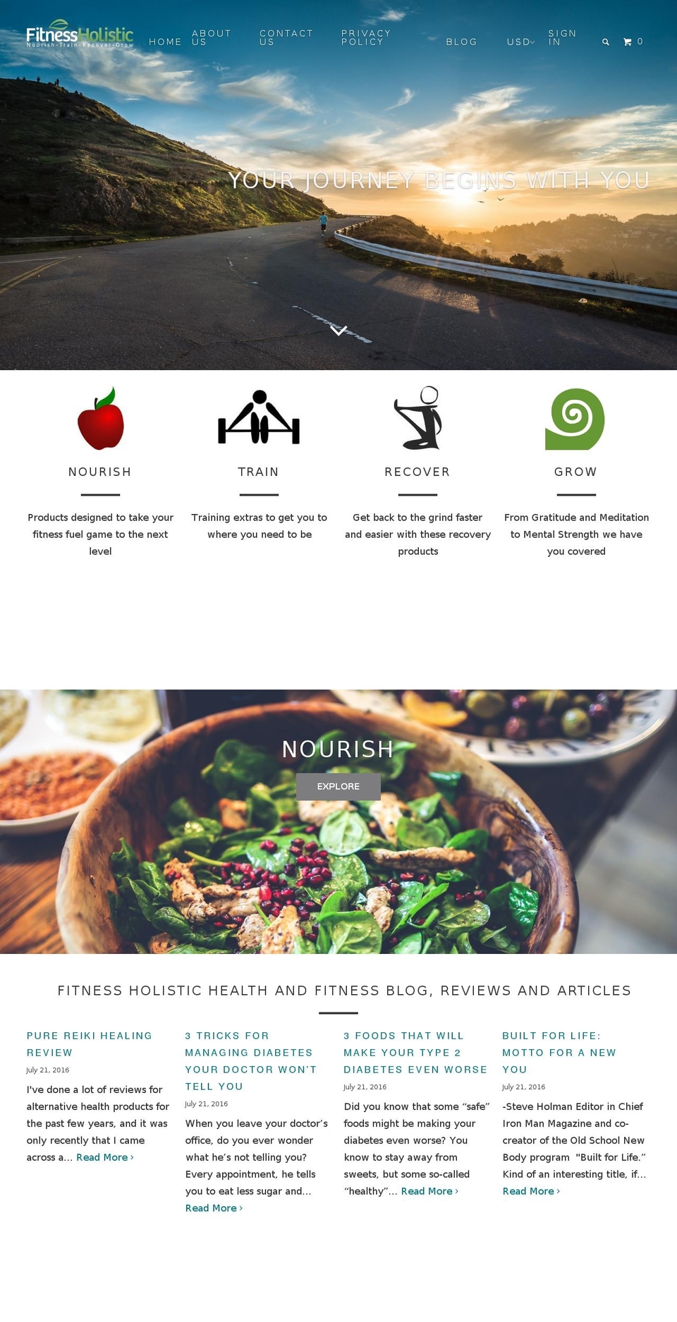 fitnessholistic.com shopify website screenshot