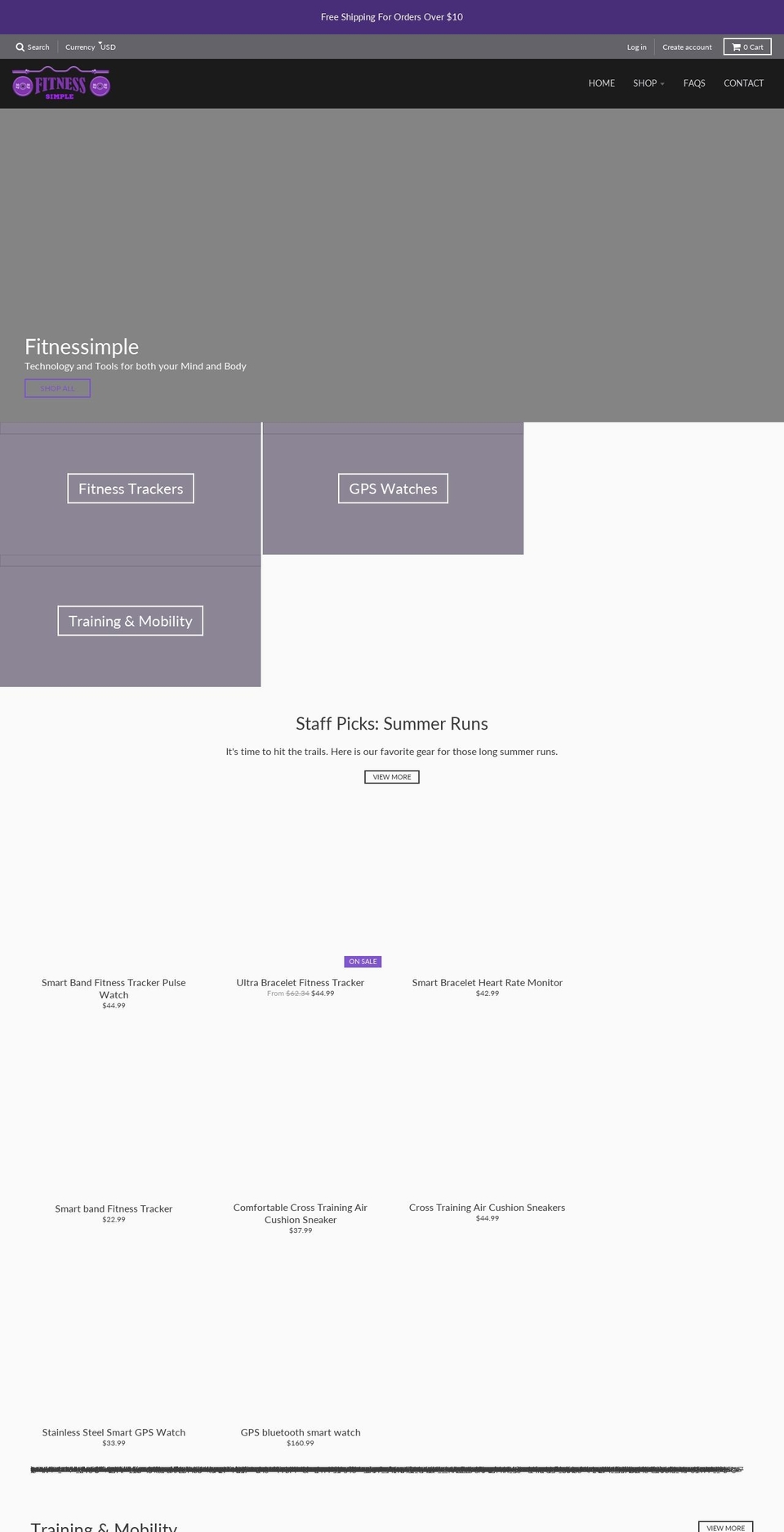 fitnessimple.com — Shopify storefront screenshot