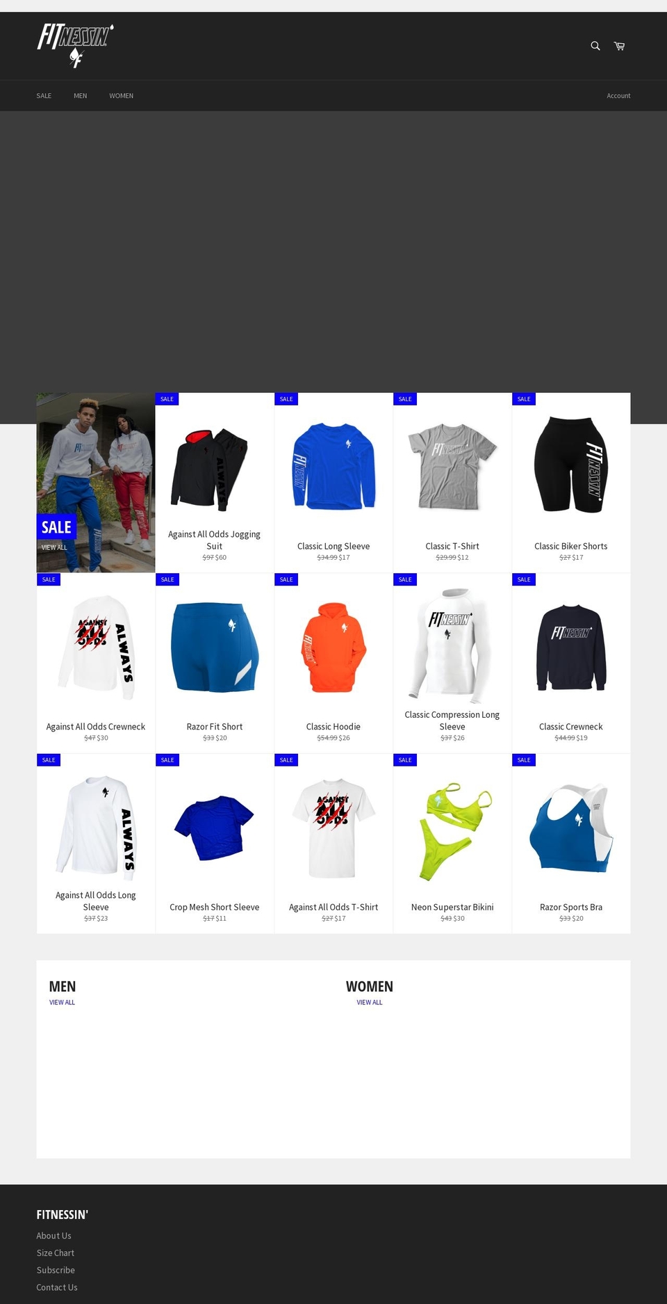 fitnessin.co shopify website screenshot