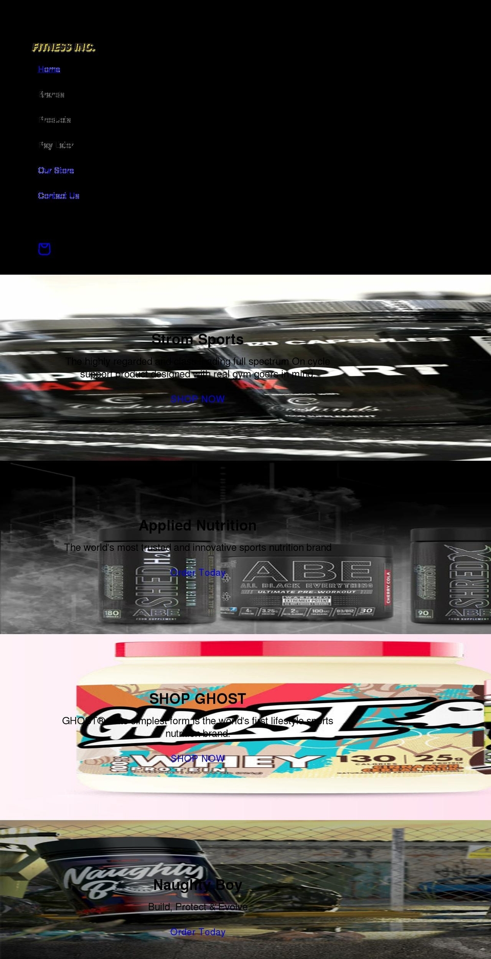 fitnessinc.co.uk shopify website screenshot