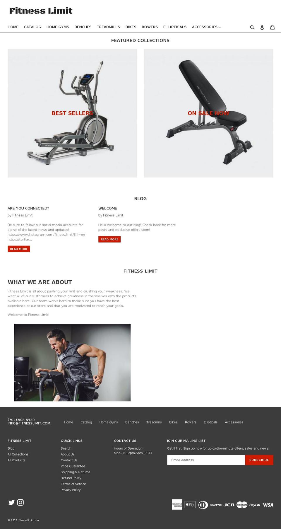 fitnesslimit.com — Shopify storefront screenshot