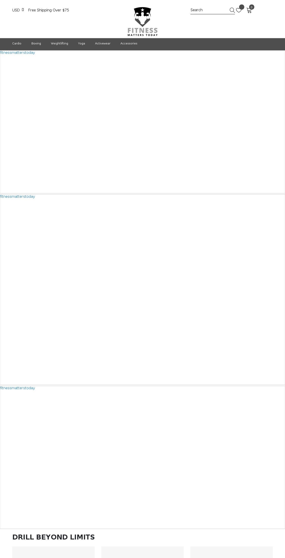 fitnessmatterstoday.com shopify website screenshot