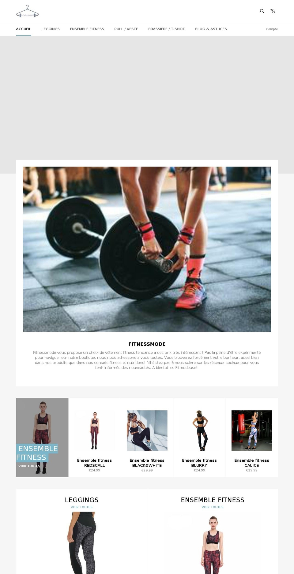 fitnessmode.fr shopify website screenshot