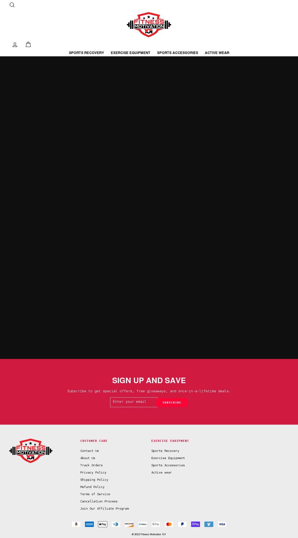 fitnessmotivation101.com shopify website screenshot