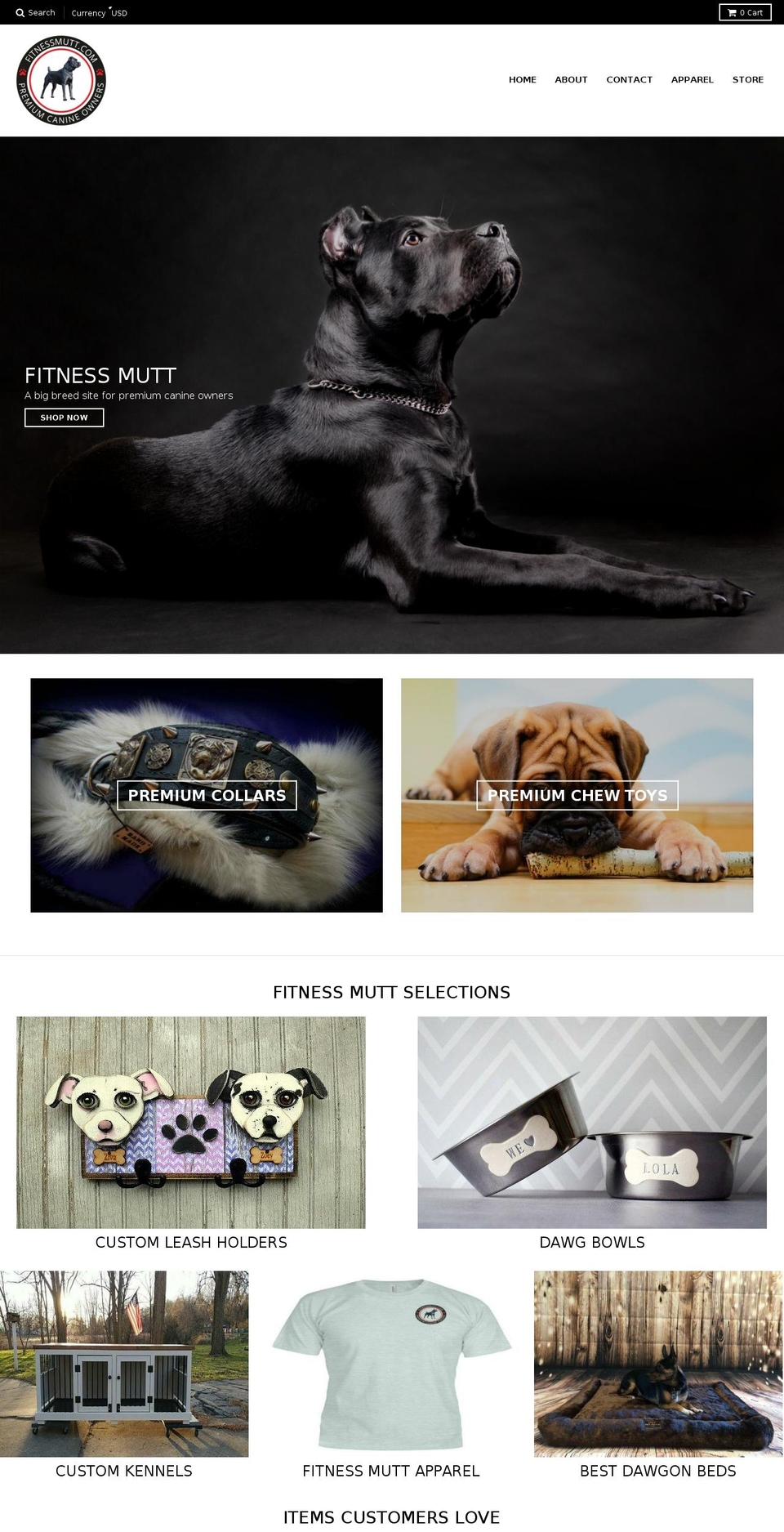 fitnessmutt.com shopify website screenshot