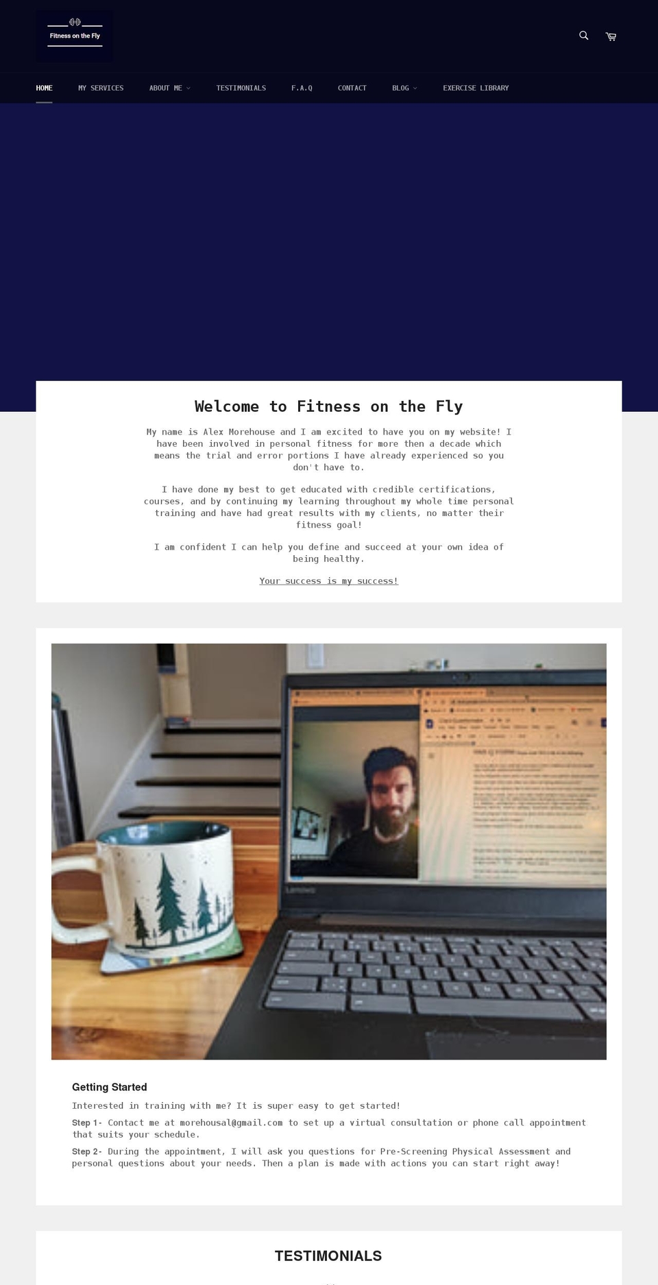 fitnessonthefly.ca shopify website screenshot