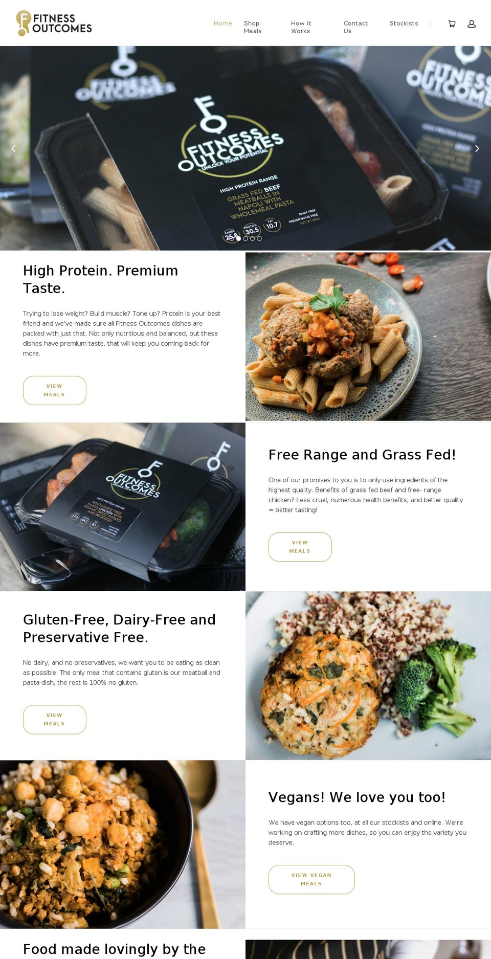 Fitness Outcomes V1 May 2017 Shopify theme site example fitnessoutcomes.com.au