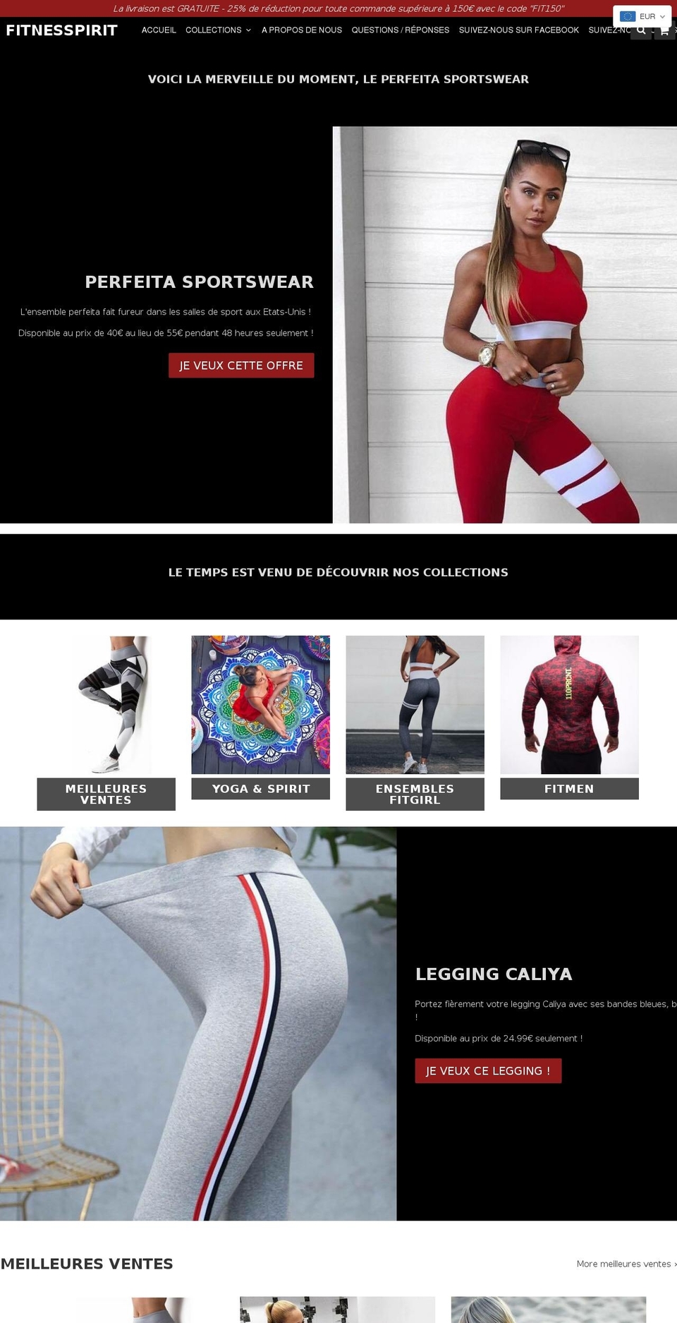 fitnesspirit.fr shopify website screenshot