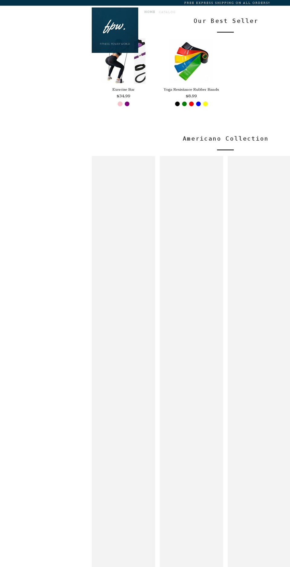 fitnesspowerworld.com shopify website screenshot