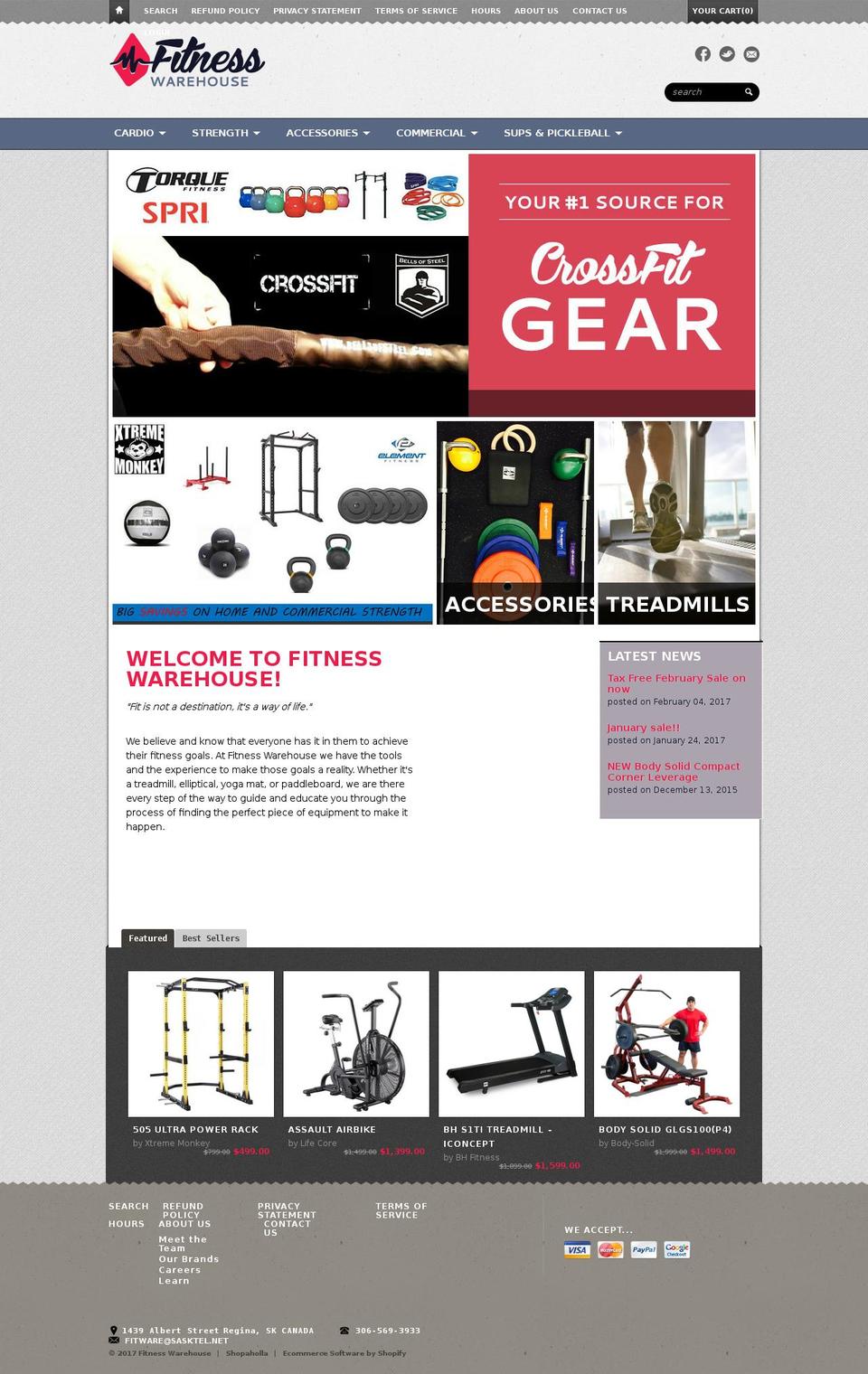 fitnessregina.com shopify website screenshot