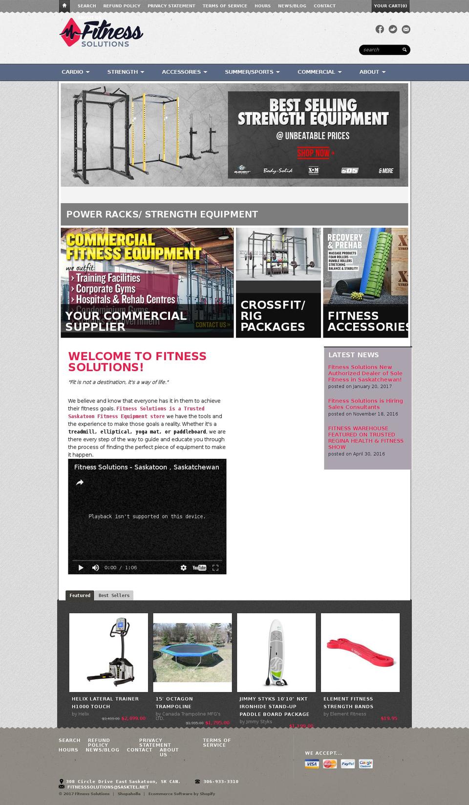 fitnesssaskatoon.com shopify website screenshot