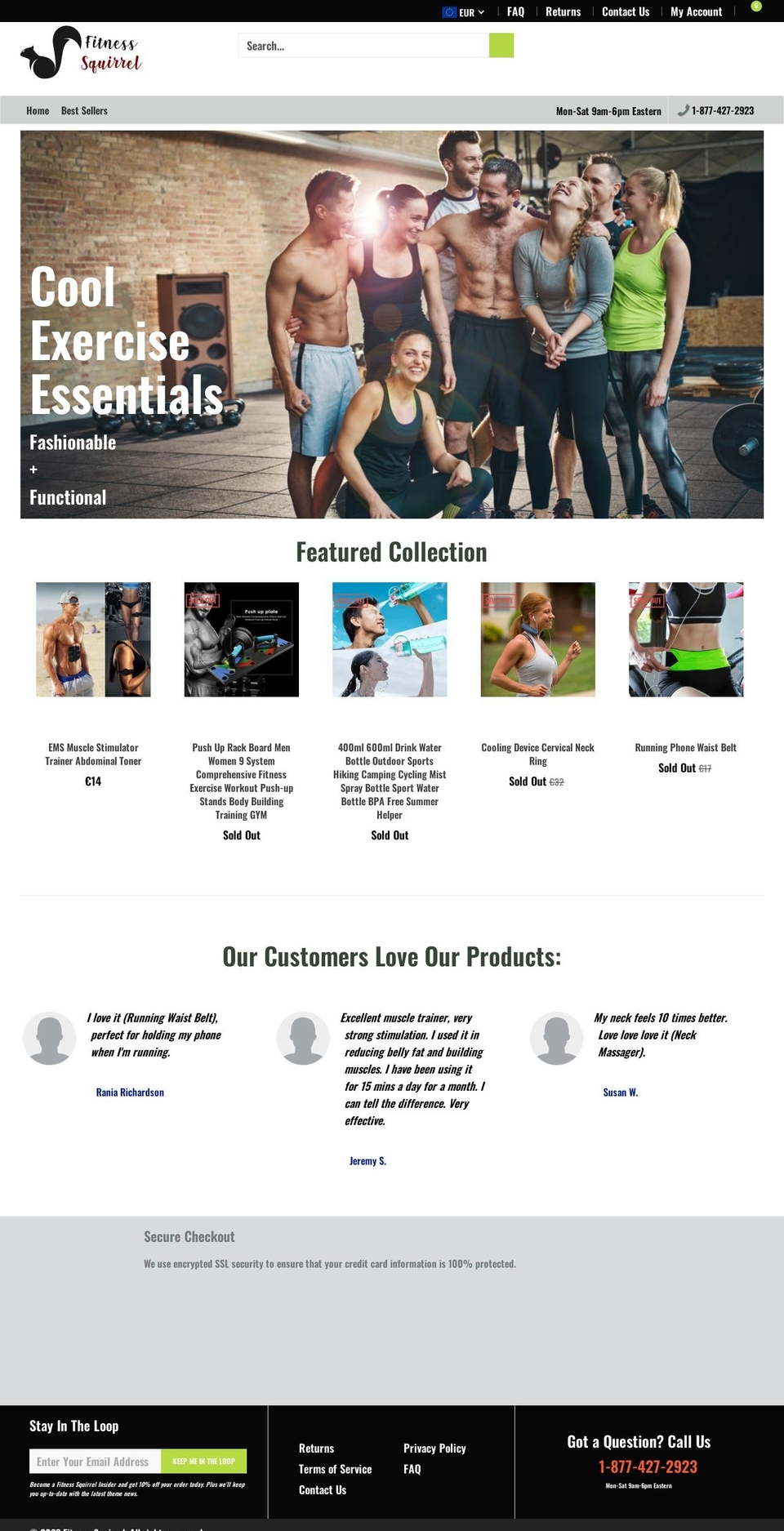 fitnesssquirrel.com shopify website screenshot