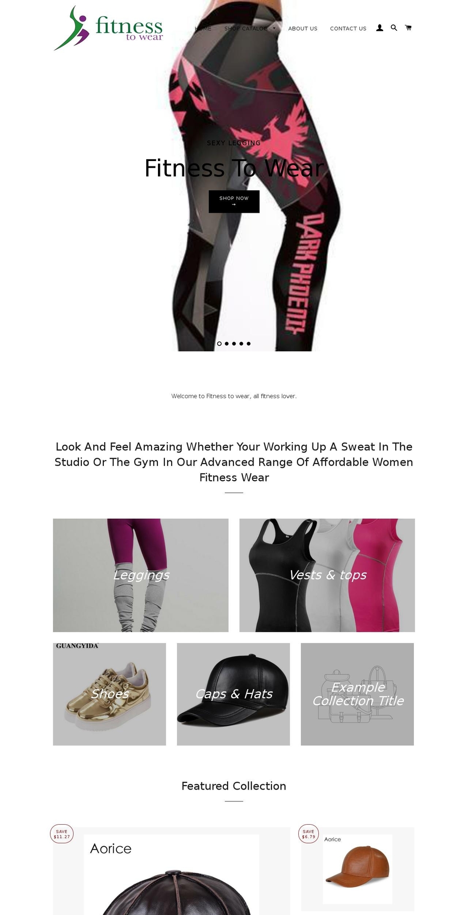 fitnesstowear.com — Shopify storefront screenshot