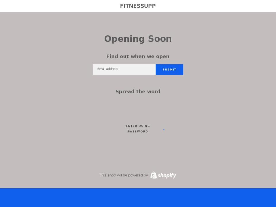 fitnessupp.com — Shopify storefront screenshot
