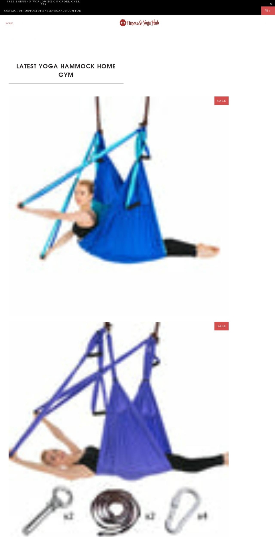fitnessyogahub.myshopify.com shopify website screenshot