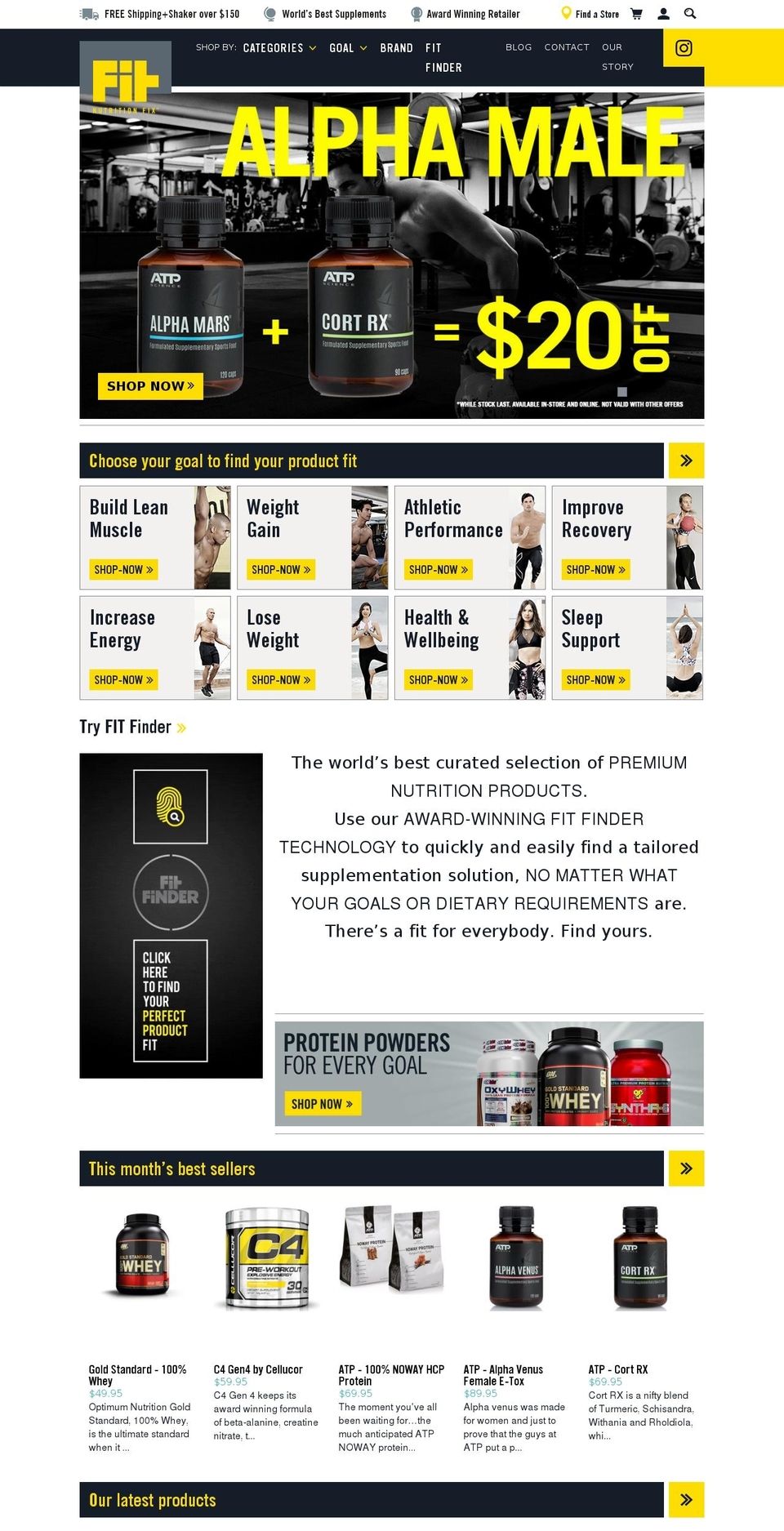 fitnutritionfix.com shopify website screenshot