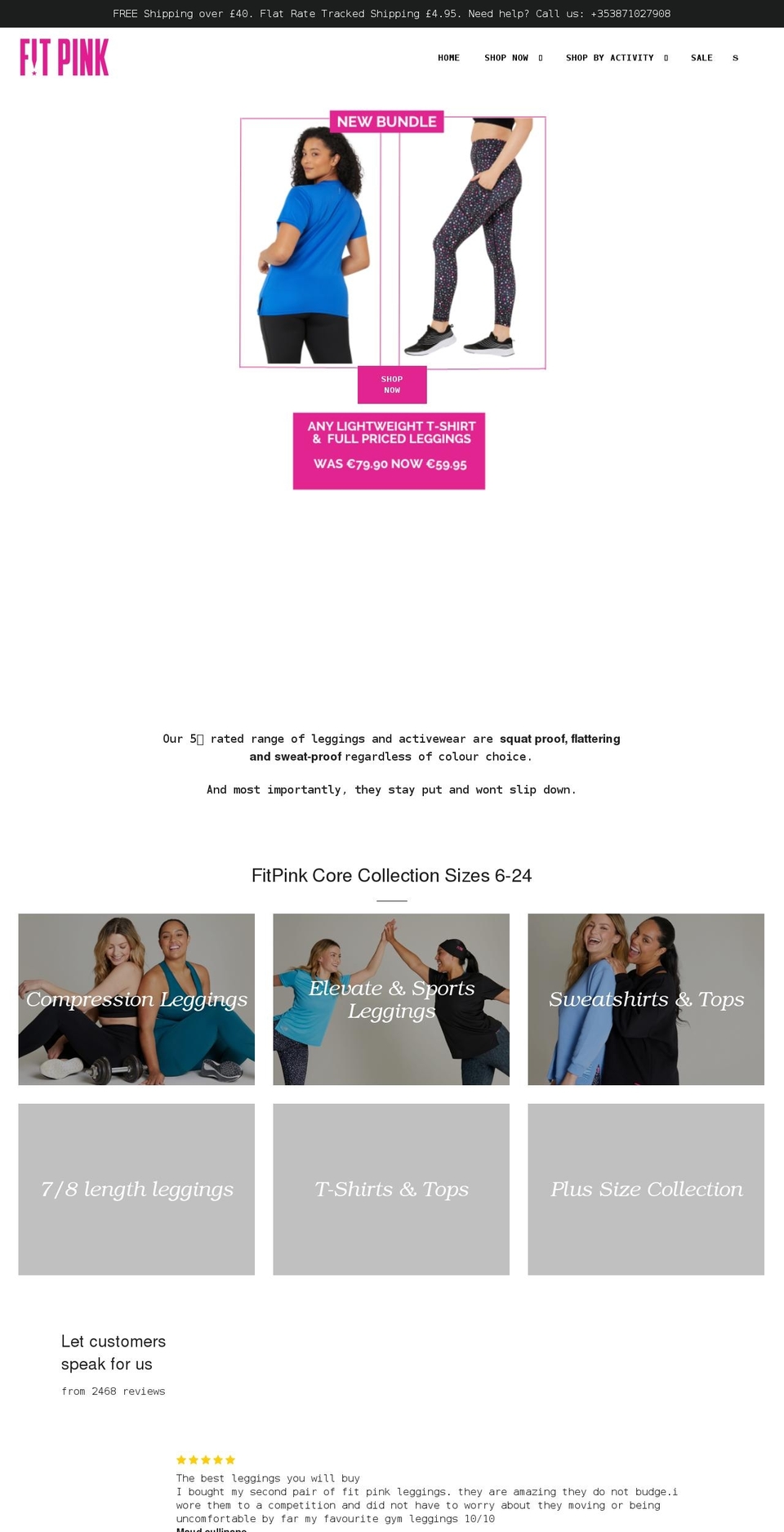 fitpink.co.uk shopify website screenshot