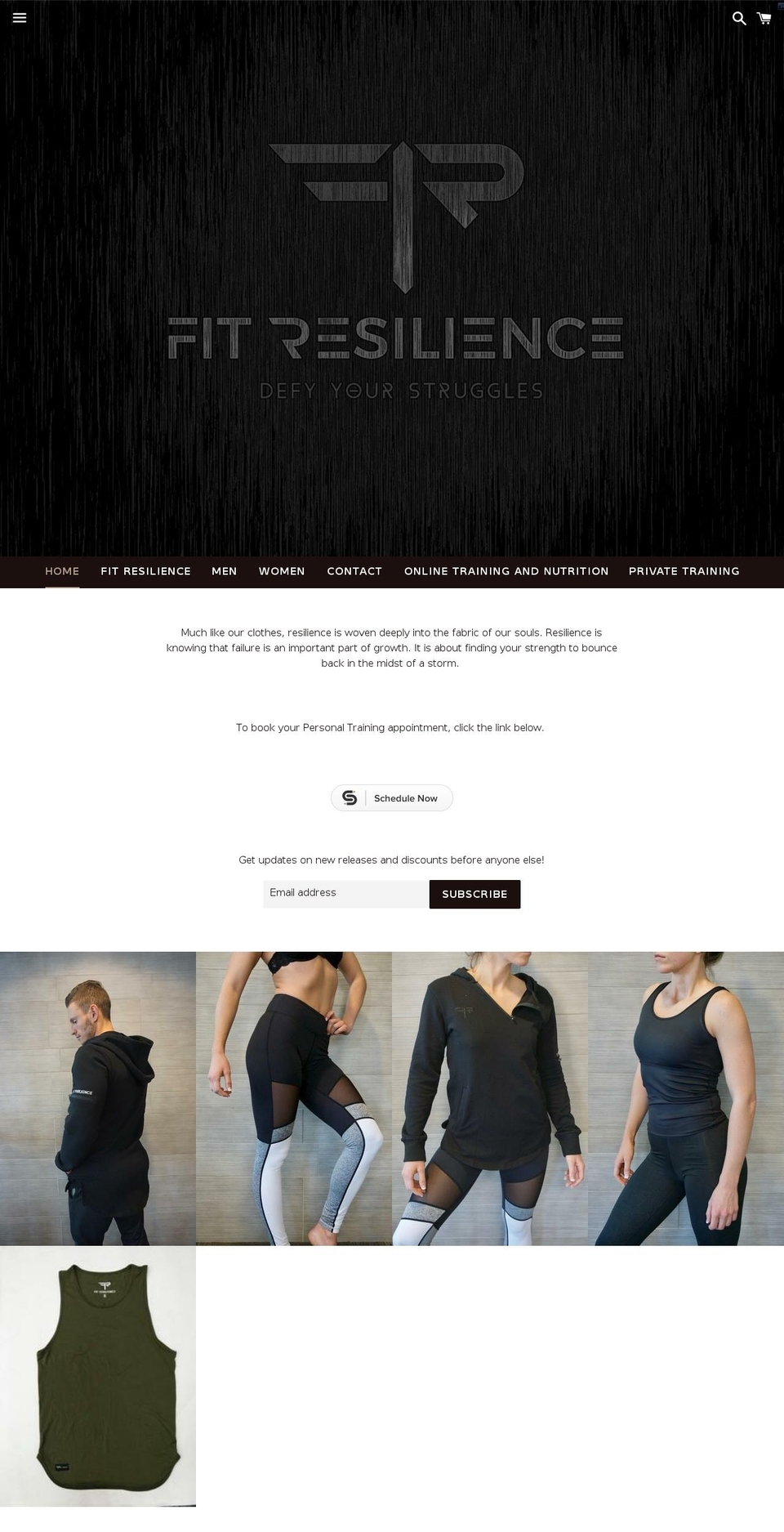 fitresilience.com — Shopify storefront screenshot