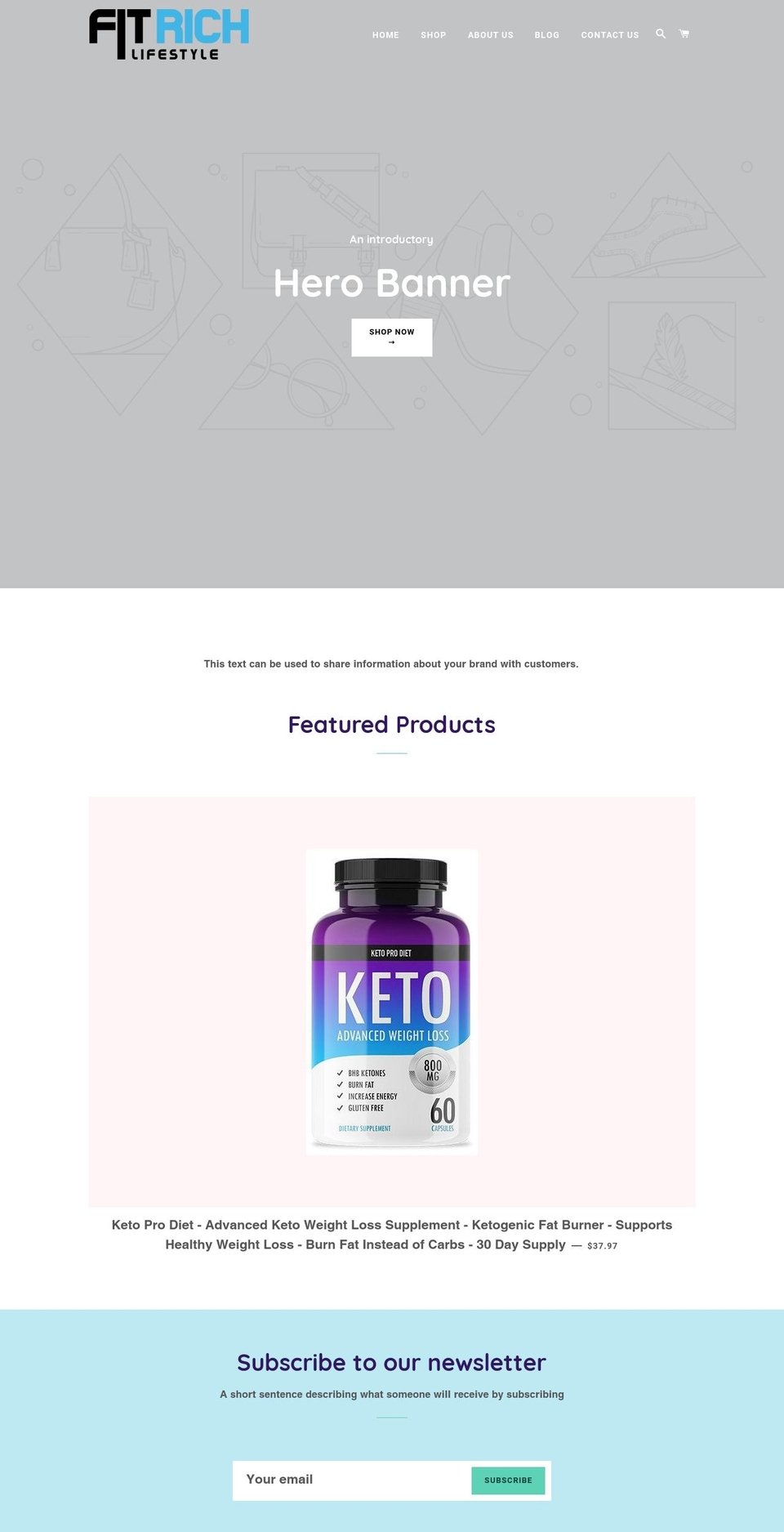 fitrichlifestyle.com — Shopify storefront screenshot