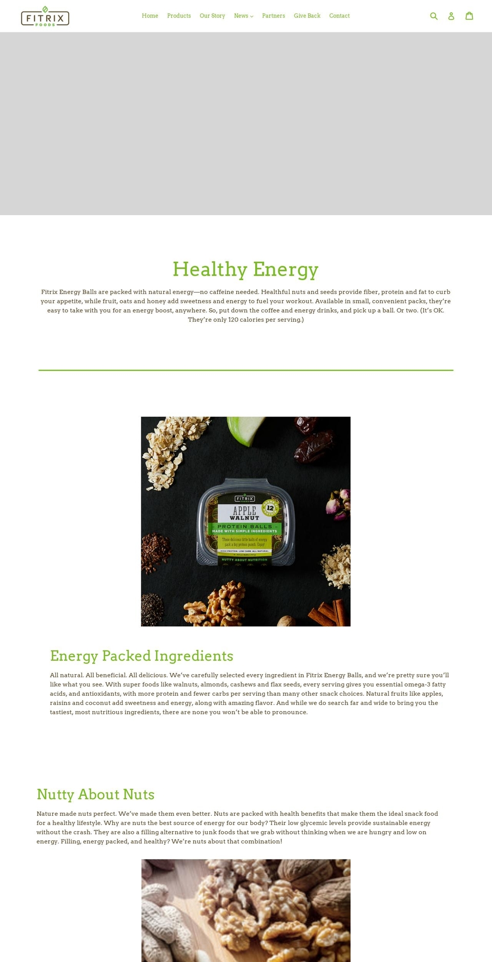 fitrixfoods.com — Shopify storefront screenshot