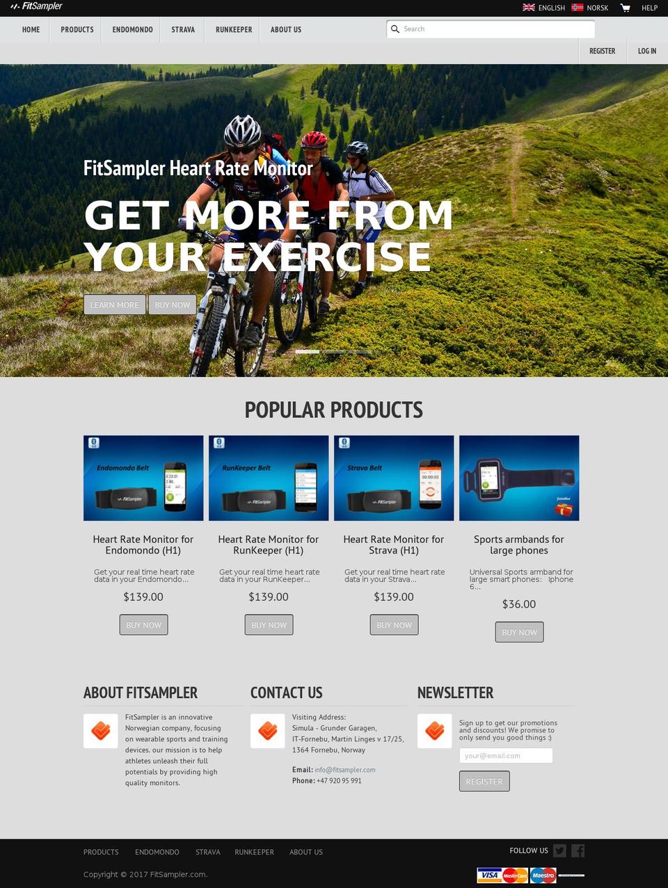 fitsampler.com shopify website screenshot