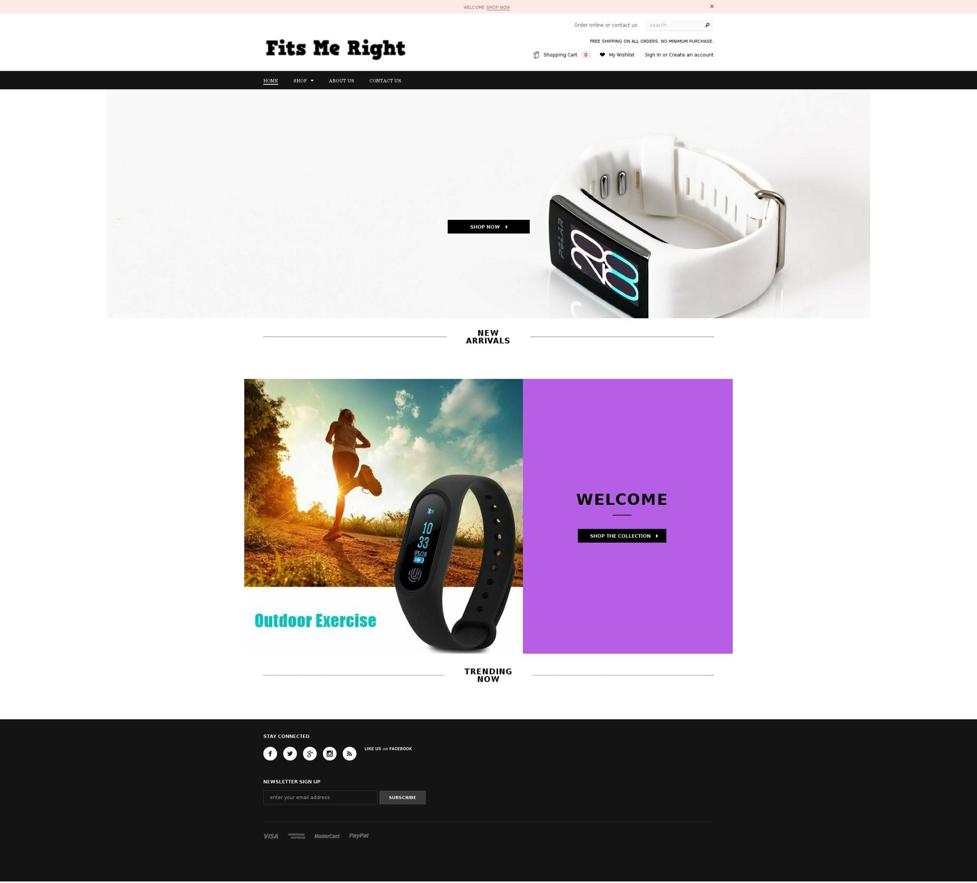 fitsmeright.com — Shopify storefront screenshot