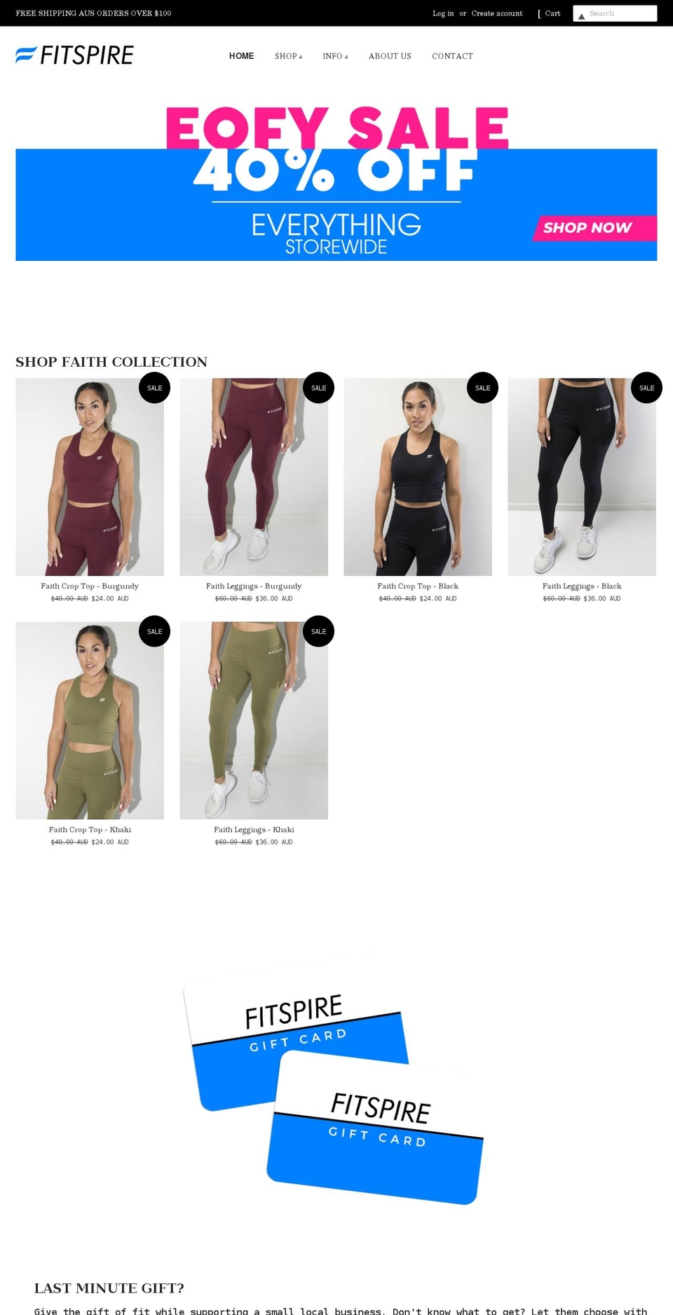 fitspireactive.com.au shopify website screenshot
