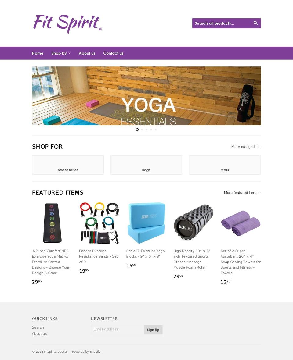 fitspiritproducts.com — Shopify storefront screenshot