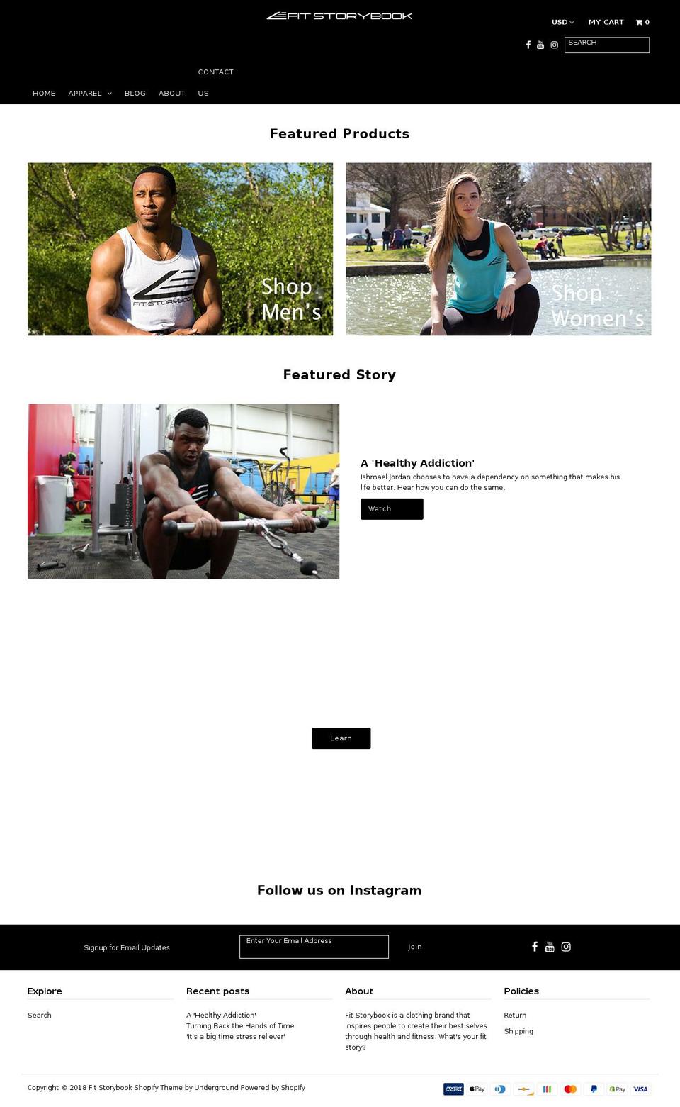 fitstorybook.com shopify website screenshot