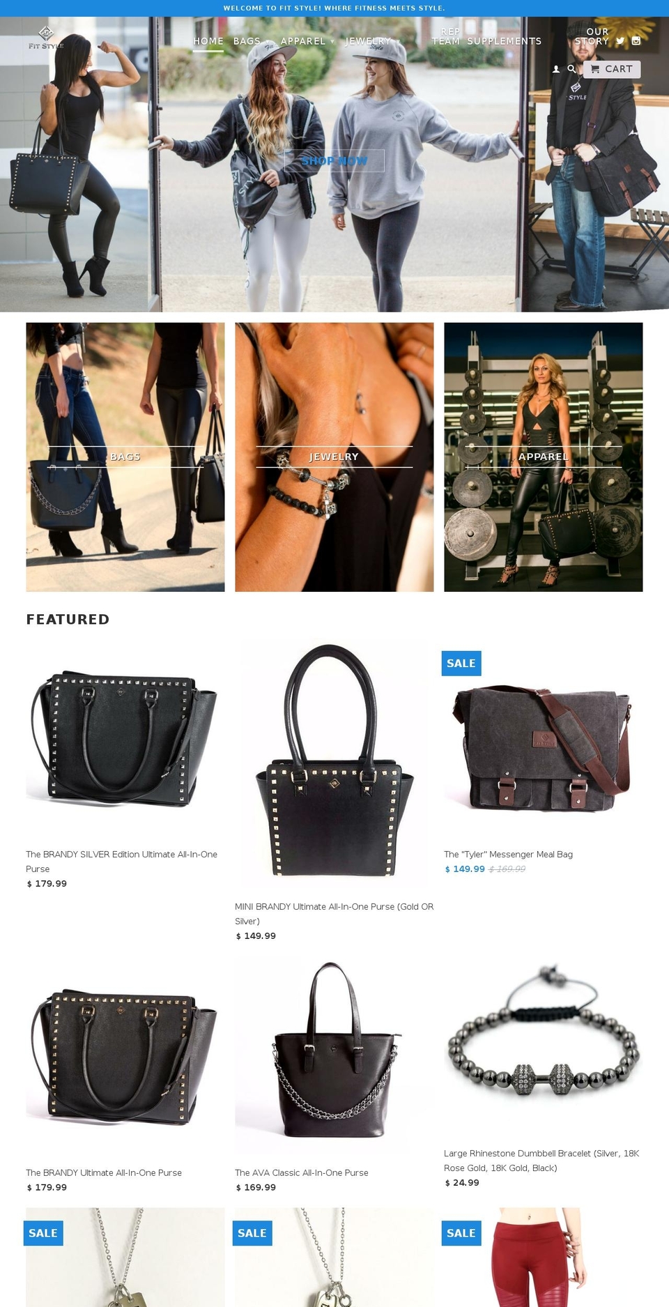 fitstylebags.net shopify website screenshot