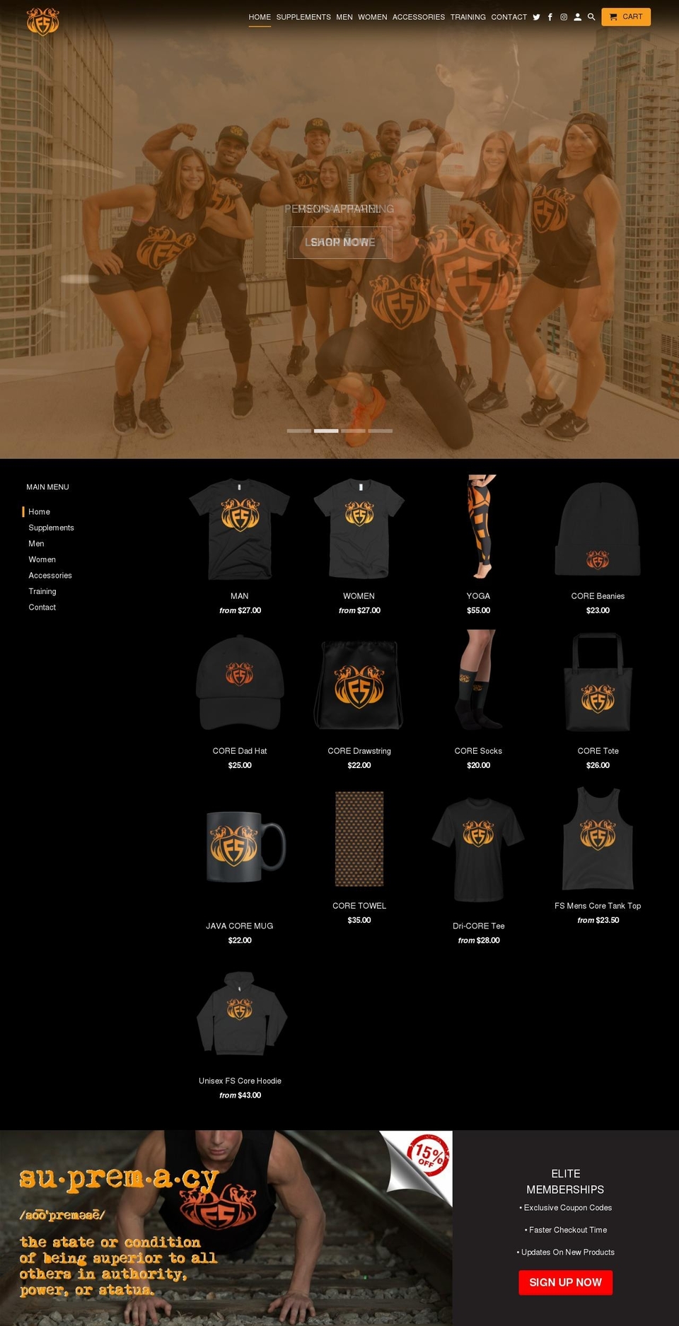 fitsupremacy.com shopify website screenshot