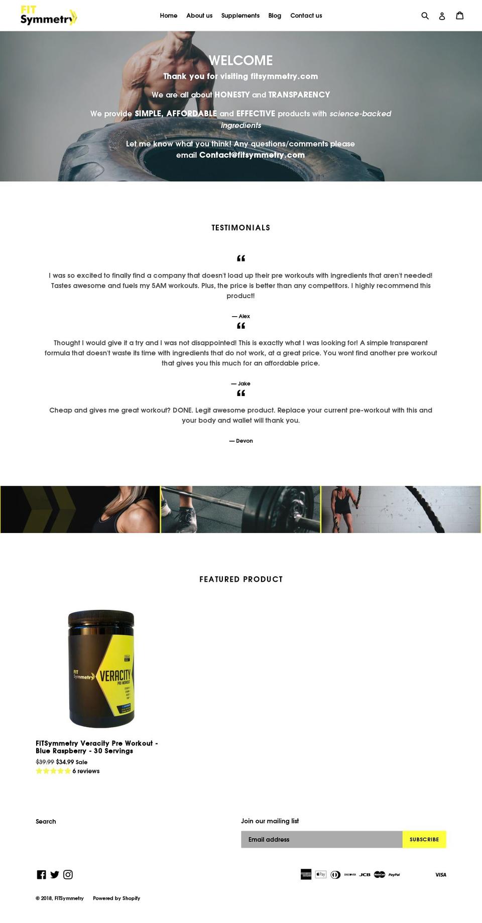 fitsymmetry.com — Shopify storefront screenshot