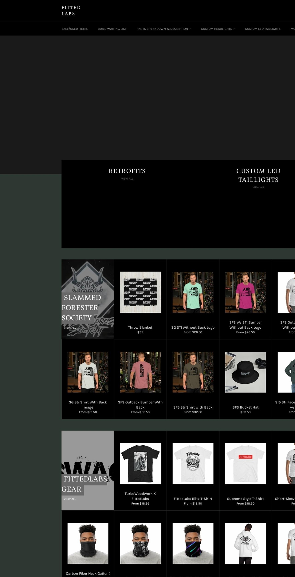 fittedlabs.com shopify website screenshot