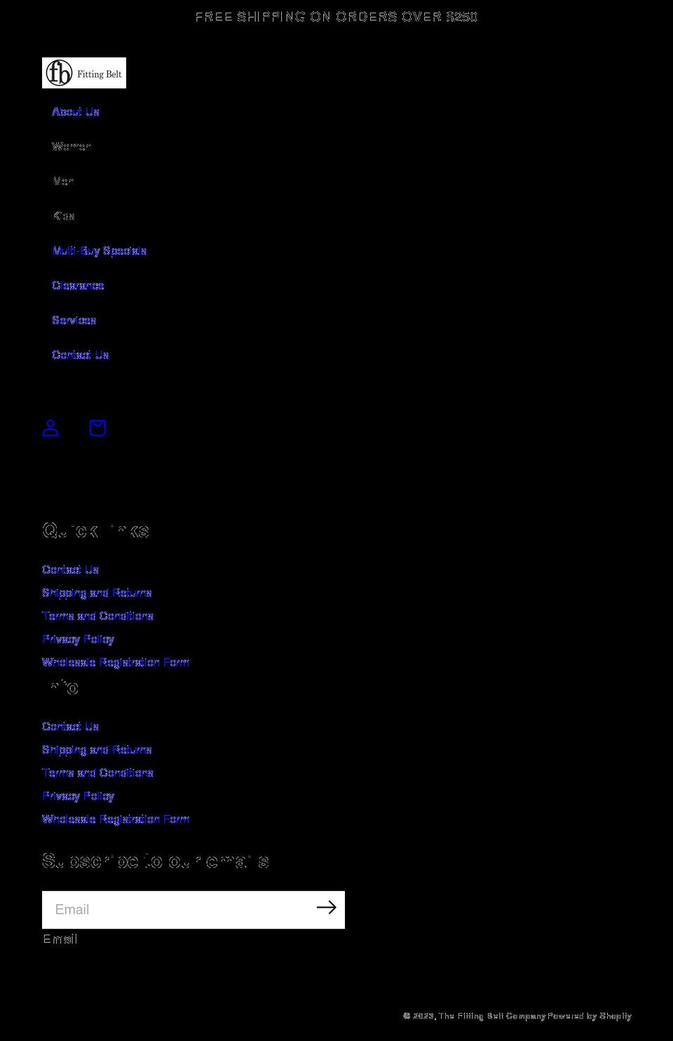 fittingbelt.com.au shopify website screenshot