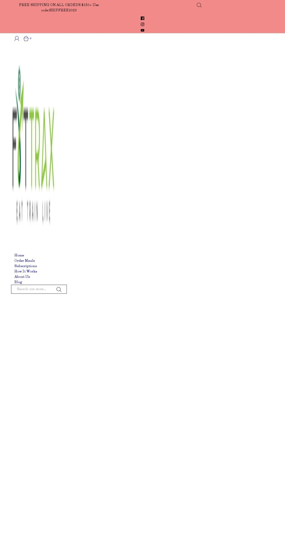 fittraxmeals.com shopify website screenshot