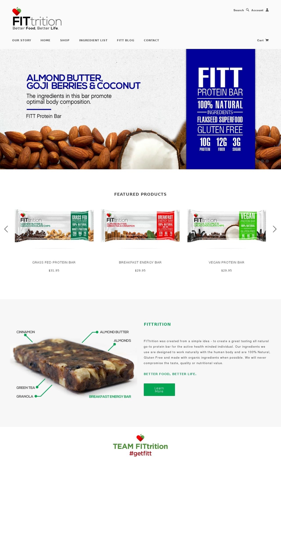 fittrition.com shopify website screenshot