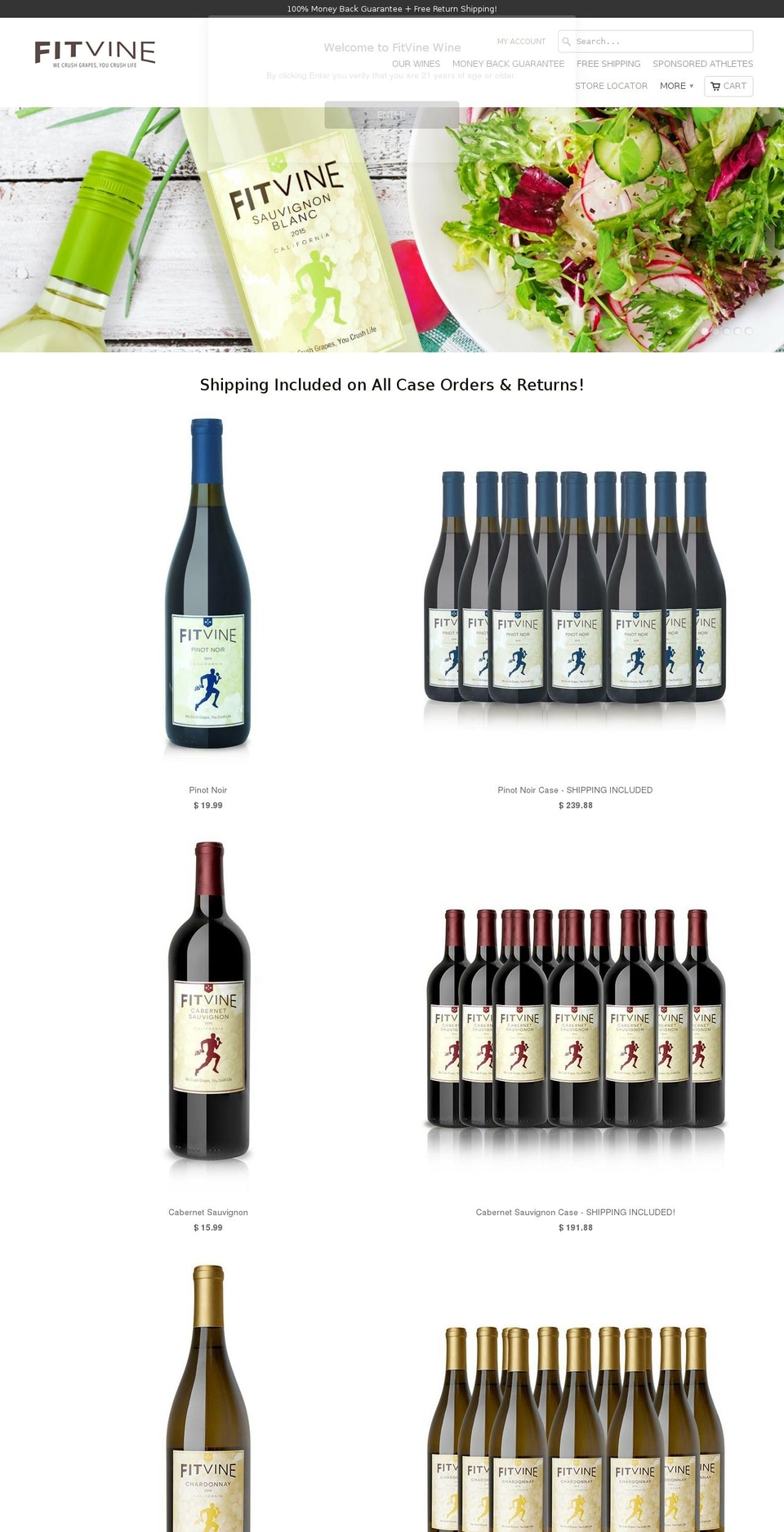 fitvinewine.com shopify website screenshot